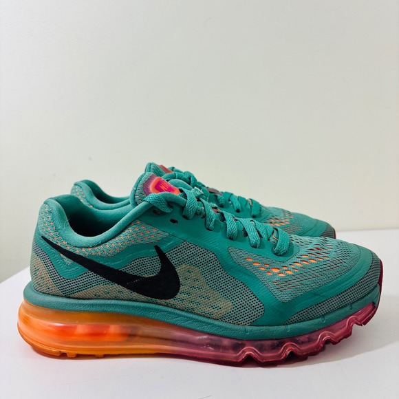 Nike Air Max Women's Green Orange Running Sneakers Shoes Size 8 621078-305 - Picture 9 of 9